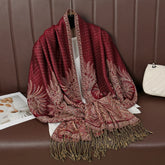 Stylish paisley embroidered head wrap in breathable cotton-viscose blend for women