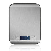 Electronic food weighing scale with tare function and backlit LCD screen