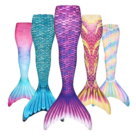 Kids Girls Swimming Mermaid Tail Mermaid Costume Cosplay Children Christmas Gift Fantasy Swimsuit Can Add Monofin Fin