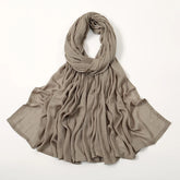 Plain rayon cotton hijab scarf, large size 190x85cm for full coverage and comfort