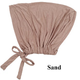 Soft modal Muslim turban hat for women, used as inner hijab cap or underscarf bonnet