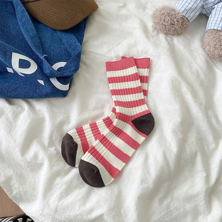 Korean fashion cotton socks for autumn and winter