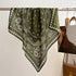 70cm square scarf for women with cashew print, breathable imitation silk fabric