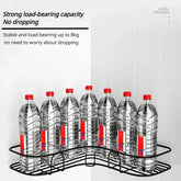 Space-saving triangle storage rack suitable for kitchen and bathroom u