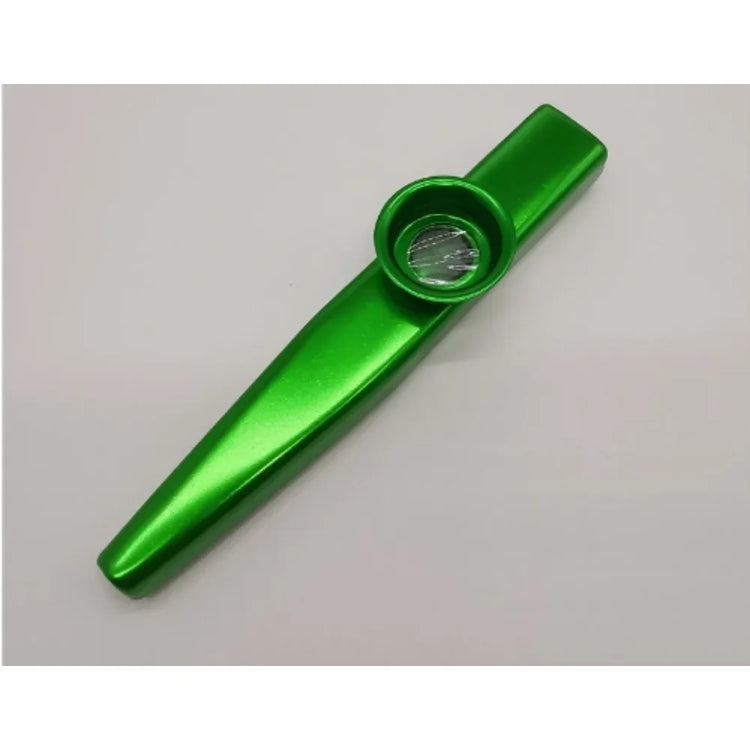 Aluminum alloy kazoo featuring five diaphragm membranes for adjustable tone control