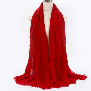 Breathable cotton shawl for Muslim women, ideal for prayer, daily wear, or layering