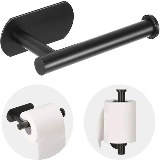 Plastic wrap and toilet paper holder with easy wall mount installation