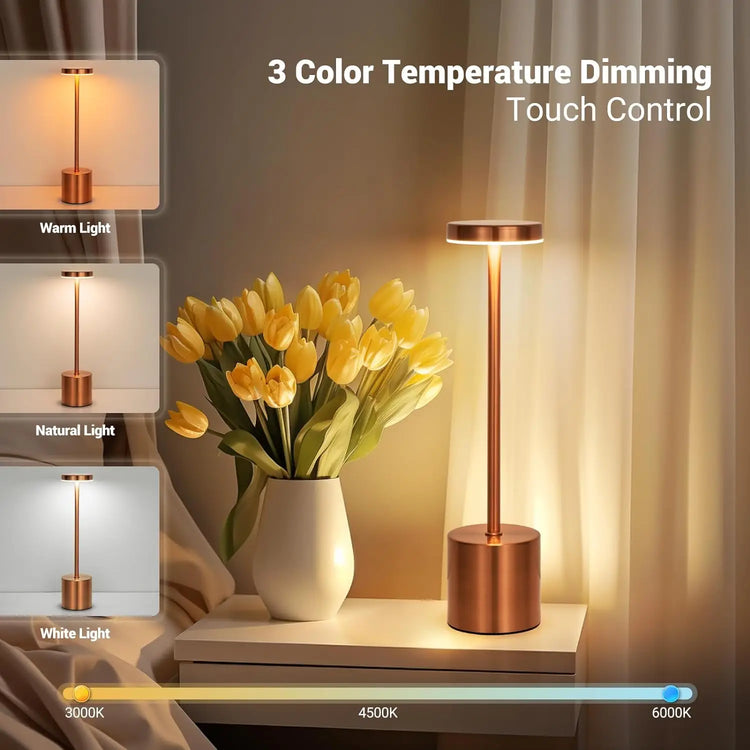 Modern LED table lamp for home, bar, and hospitality lighting