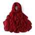 Elegant large hijab scarf in plain design, ideal for prayer, casual wear, or layering