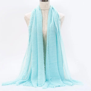 Breathable cotton shawl for Muslim women, ideal for prayer, daily wear, or layering