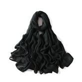Elegant large hijab scarf in plain design, ideal for prayer, casual wear, or layering