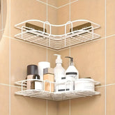 Space-saving triangle storage rack suitable for kitchen and bathroom u
