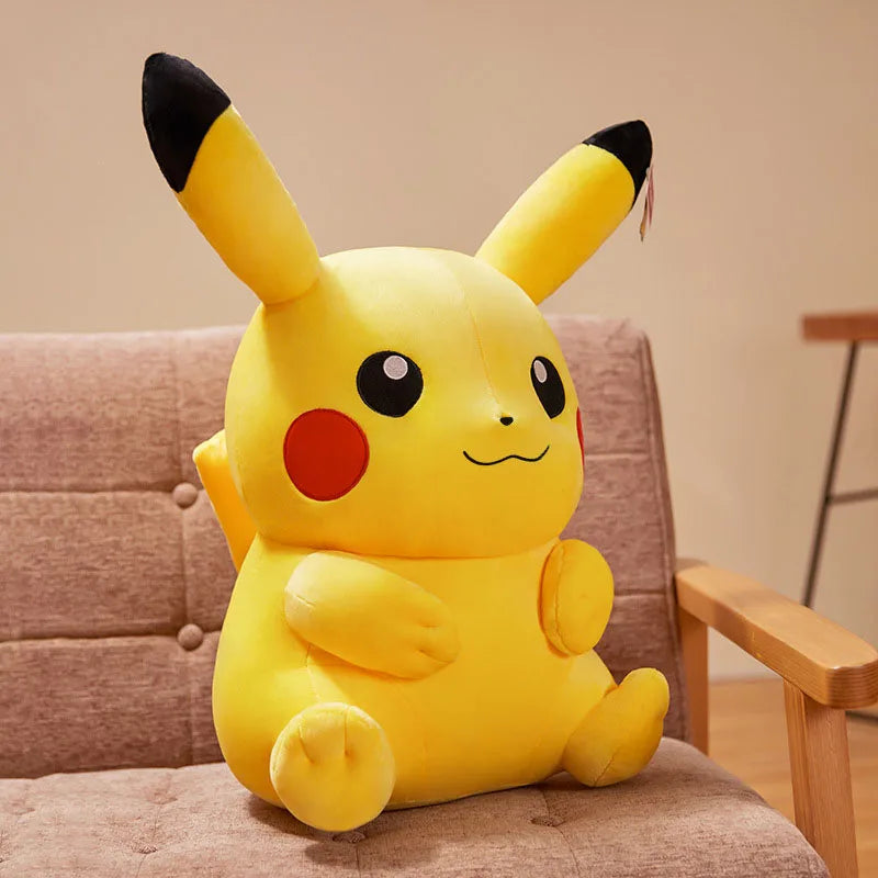 Pocket Monster 80cm Pikachu Plush Toy Kawaii Anime Yellow Elf Plush Doll Soft Fill Cartoon Doll Birthday Gift For Little Girl