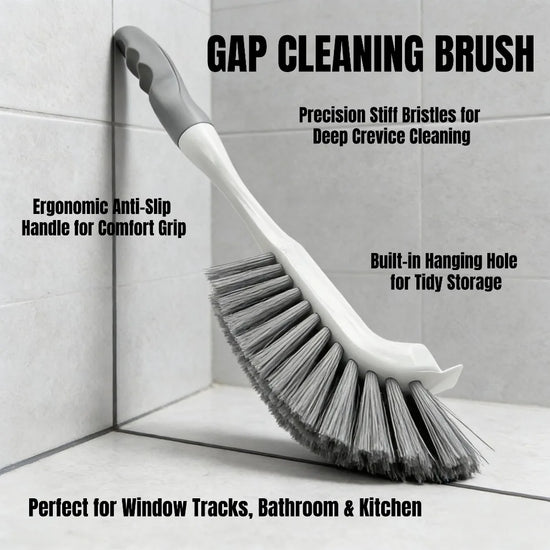 Scrub Brush Set with Hard Stiff Bristle Anti-Slip Handle for Cleaning Bathroom Kitchen Sink Tile Grout Crevice Gap Tight Spaces