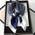 Luxury brand silk plaid square scarf for women, styled as a neck or hair tie