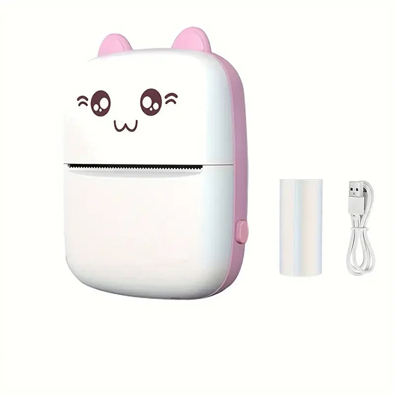 Portable Mini Pocket Printer With Wireless Inkless Printing For Photos Receipts Notes Memos Labels Compatible With IOS Android