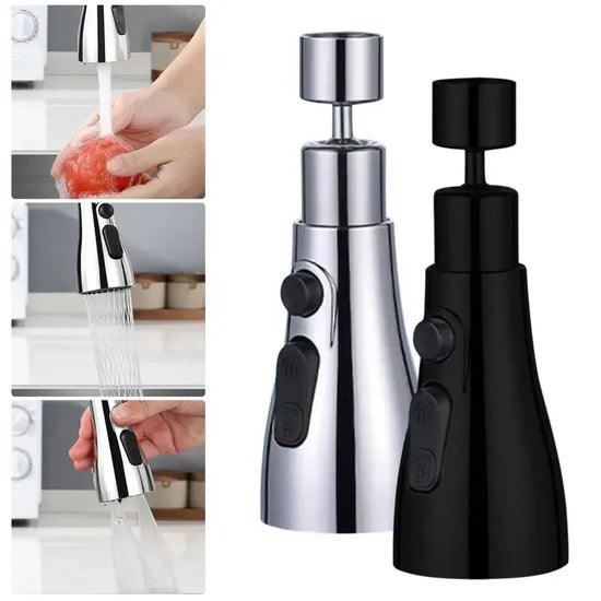Modern kitchen faucet with replaceable sprayer head and integrated water filter
