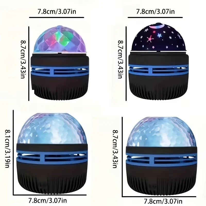 Bedroom night light with star and ocean wave projection