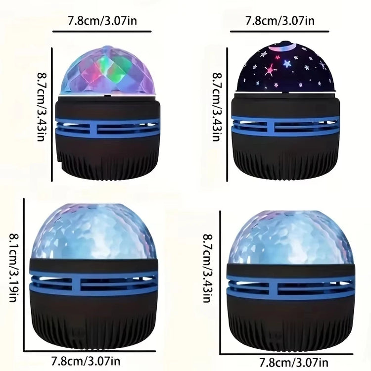 Bedroom night light with star and ocean wave projection