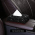 Luxury diamond tissue box holder with rhinestone embellishments for car and home decor