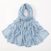 Plain rayon cotton hijab scarf, large size 190x85cm for full coverage and comfort