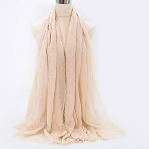 Breathable cotton shawl for Muslim women, ideal for prayer, daily wear, or layering