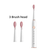 IPX7 waterproof Jianpai electric toothbrushes in black and white with ergonomic design and replaceable brush heads