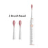 IPX7 waterproof Jianpai electric toothbrushes in black and white with ergonomic design and replaceable brush heads