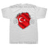 Men’s Short Sleeve T-Shirt with ‘I Love My Hot Turkish Girlfriend’ and Turkish Flag Design