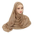 Plain rayon cotton hijab scarf, large size 190x85cm for full coverage and comfort