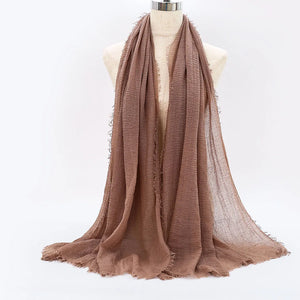 Breathable cotton shawl for Muslim women, ideal for prayer, daily wear, or layering