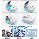 Portable Mini Pocket Printer With Wireless Inkless Printing For Photos Receipts Notes Memos Labels Compatible With IOS Android