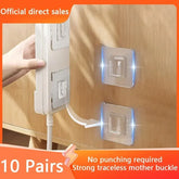 Transparent double-sided adhesive wall hooks for clothes, hats, and towels