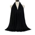 Long Muslim shawl made of modal cotton jersey fabric, wrapped elegantly around the head and ne