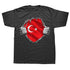 Men’s Short Sleeve T-Shirt with ‘I Love My Hot Turkish Girlfriend’ and Turkish Flag Design