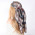 Luxury brand silk scarf for women, 90x90cm square, worn as a summer hijab or hair wrap