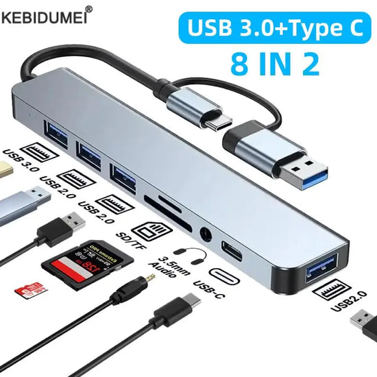All-in-one USB-C multi-hub splitter for MacBook Pro and USB-C laptops