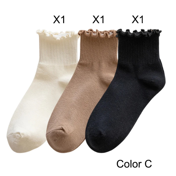 Casual ruffle socks for everyday wear