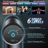 Fascial Massage Gun with 4 Replaceable Heads for Deep Tissue Percussive Therapy