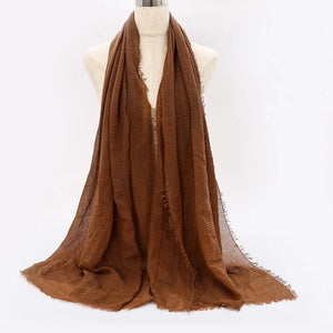 Breathable cotton shawl for Muslim women, ideal for prayer, daily wear, or layering