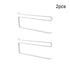 Compact kitchen rack for organizing paper towels, plastic wrap, and rags