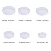 6pcs set of transparent silicone stretch covers for kitchen utensils and bowls