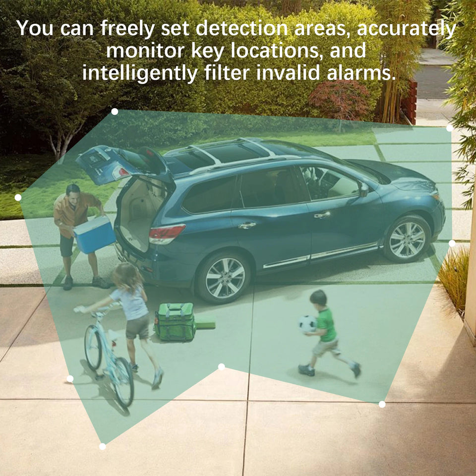 ANRAN 3MP Security Solar Camera Wifi PIR Detection Siren Alarm Full Color Night Vision Spotlight Outdoor Wireless Two Way Audio