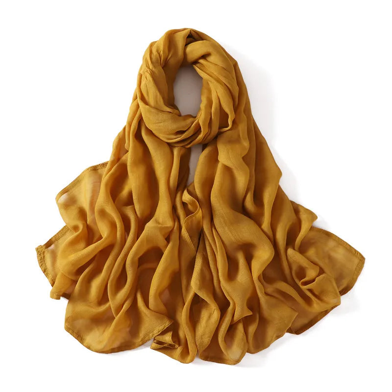 Elegant large hijab scarf in plain design, ideal for prayer, casual wear, or layering