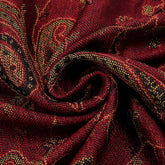 Stylish paisley embroidered head wrap in breathable cotton-viscose blend for women