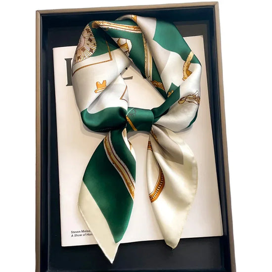 Versatile silk scarf for women with a luxury feel, perfect for hijab or bandana use