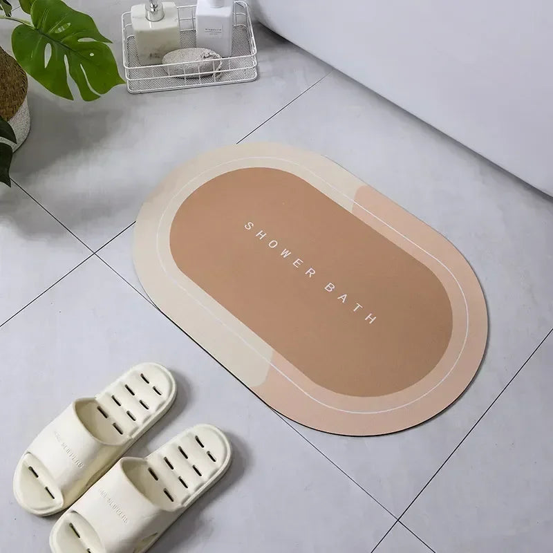 Washable anti-skid bathroom carpet mat