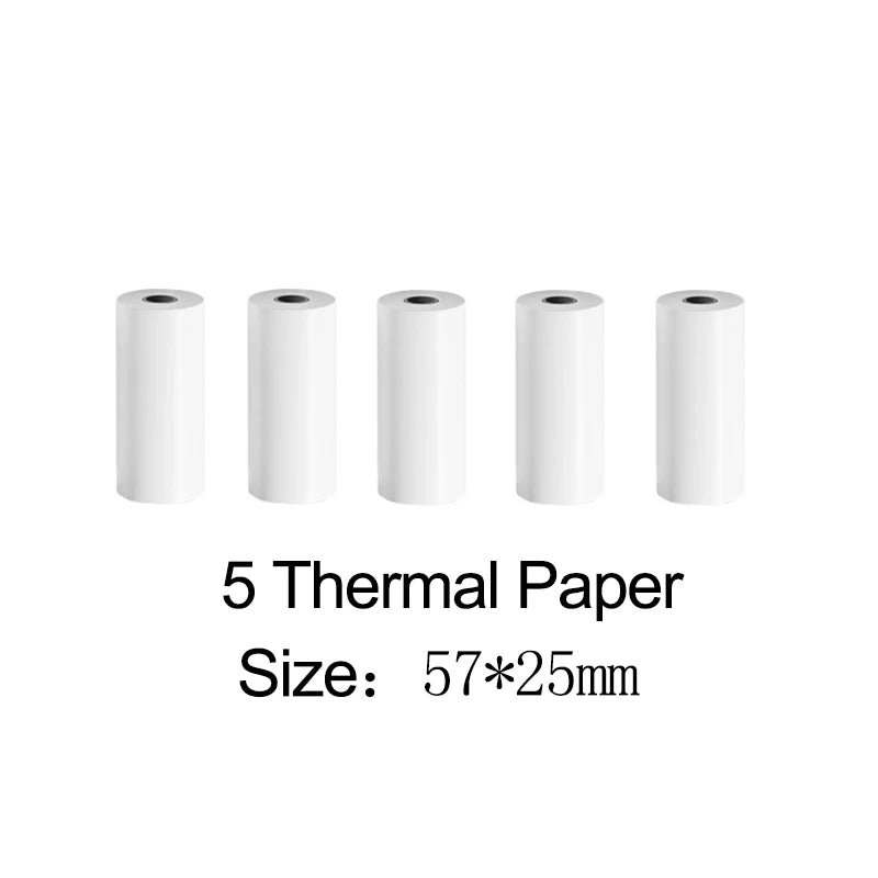 Portable Mini Pocket Printer With Wireless Inkless Printing For Photos Receipts Notes Memos Labels Compatible With IOS Android