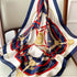 Elegant satin bandana scarf styled as a head wrap for women