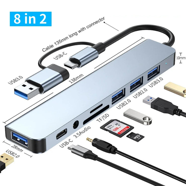 All-in-one USB-C multi-hub splitter for MacBook Pro and USB-C laptops